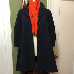 Thalian vintage girls size 8 navy blue wool coat
